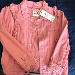 Urban Republic Kids Pink Jean Jacket with Ruffles